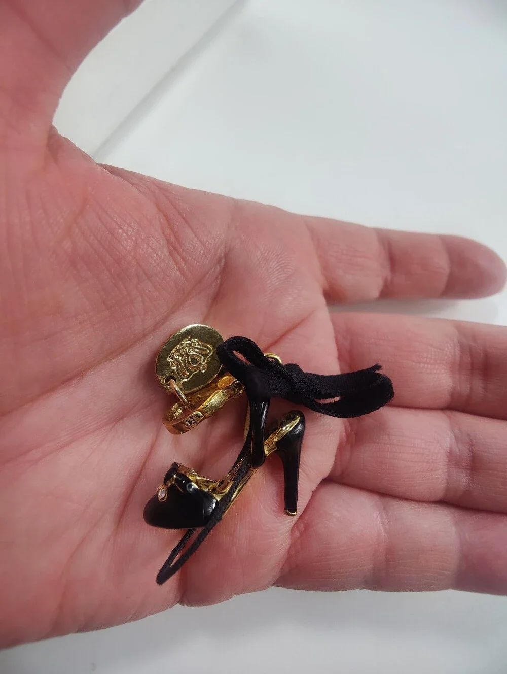 Vintage Juicy Couture Limited Edition 2010 Black Stiletto Heel Shoe Charm Purse